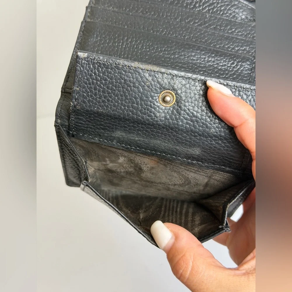 Gucci Guccissima Heart Embossed Black Leather Wallet